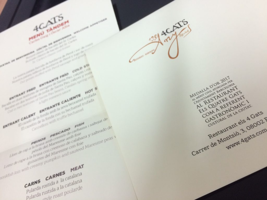 Diseño gráfico minuta restaurante personalizada por diseñador gráfico Barcelona