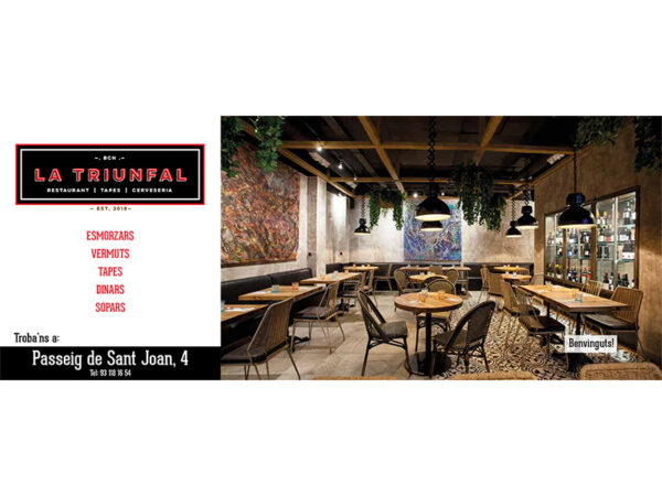 Diseño gráfico cartel Metro de Barcelona Restaurante La Triunfal